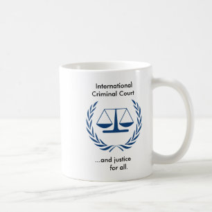 Internationell brottmålsdomstolserie kaffemugg