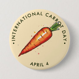 Internationell Carrot Day, vattenfärgsmorot Knapp