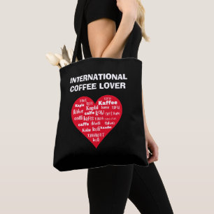 INTERNATIONELL COFFEE ÄLSKARE TYGKASSE