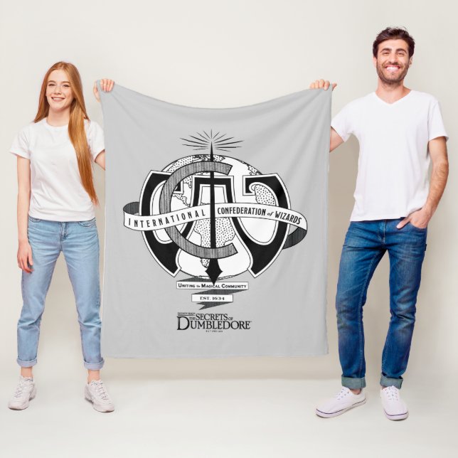 Internationell Confederation of Wizards Logotyp Fleecefilt (På plats)