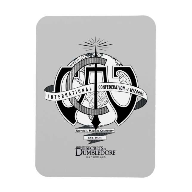 Internationell Confederation of Wizards Logotyp Magnet (Vertikal)