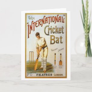 Internationell Cricket Fladdermus Kort