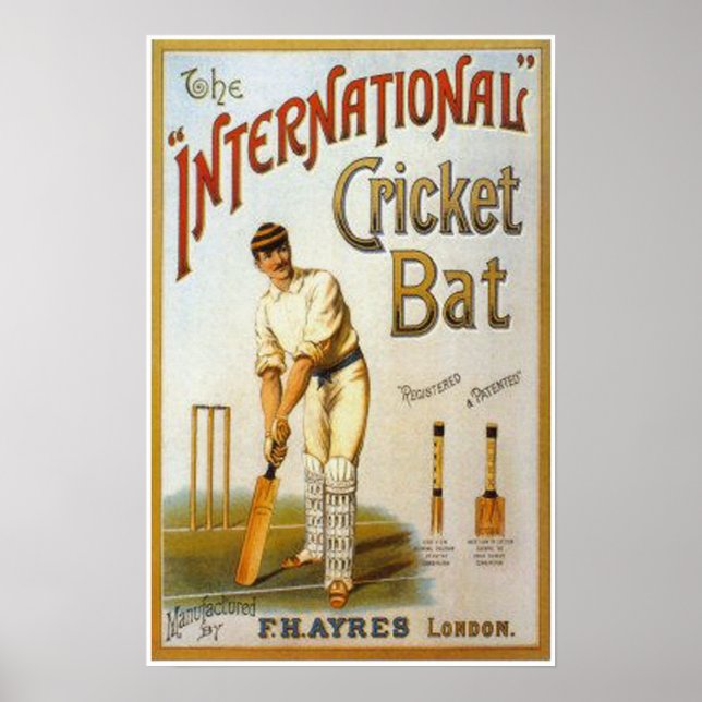 Internationell Cricket Fladdermus Poster (Framsidan)
