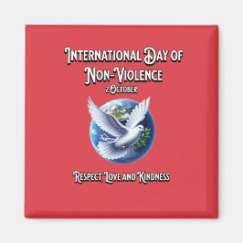 Internationell-dagen för icke-våld. Respektera Magnet