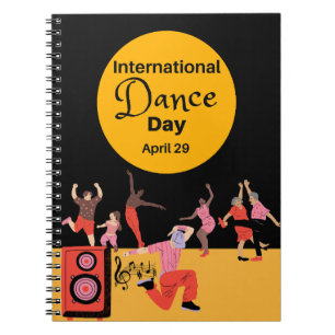 Internationell Dance Day   Världsdag Anteckningsbok