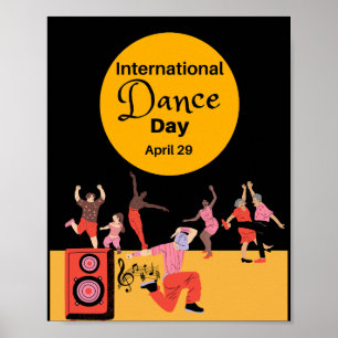 Internationell Dance Day Världsdag Poster