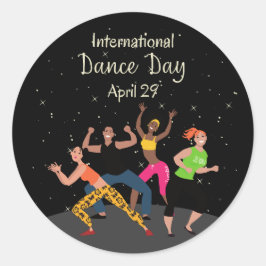 Internationell Dance Day | Världsdag Runt Klistermärke