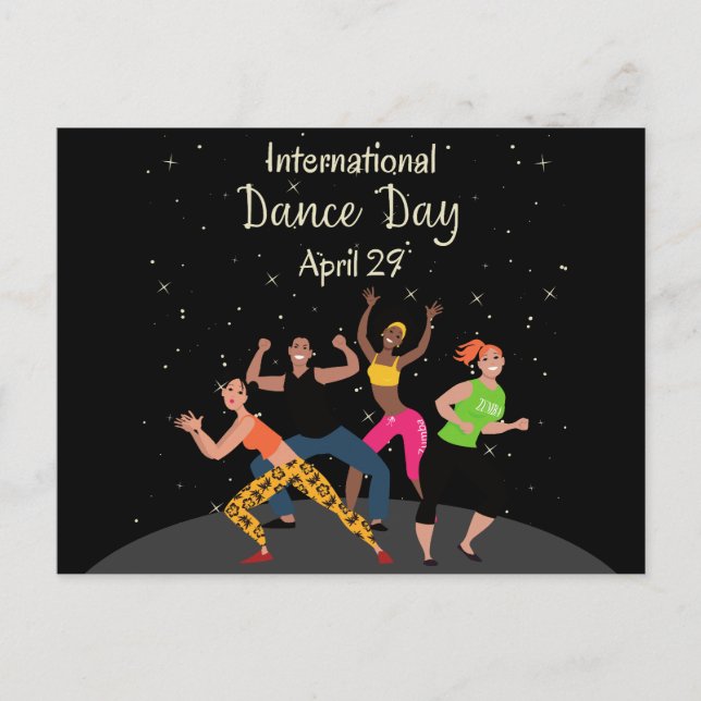 Internationell Dance Day | Världsdag Vykort (Framsida)