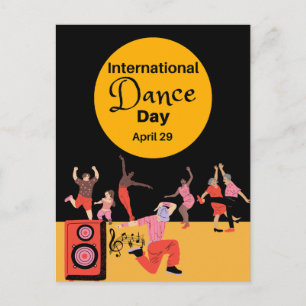 Internationell Dance Day Världsdag Vykort