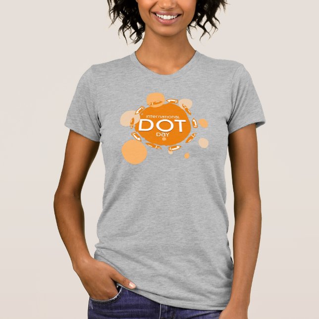 Internationell Dot Day Orange Pencil T Shirt (Framsida)