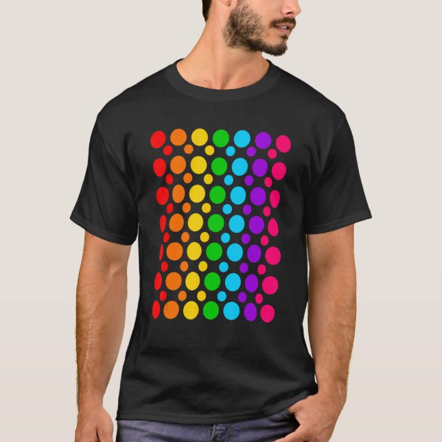 Internationell Dot Day Rainbow Polka Dot September T Shirt (Framsida)