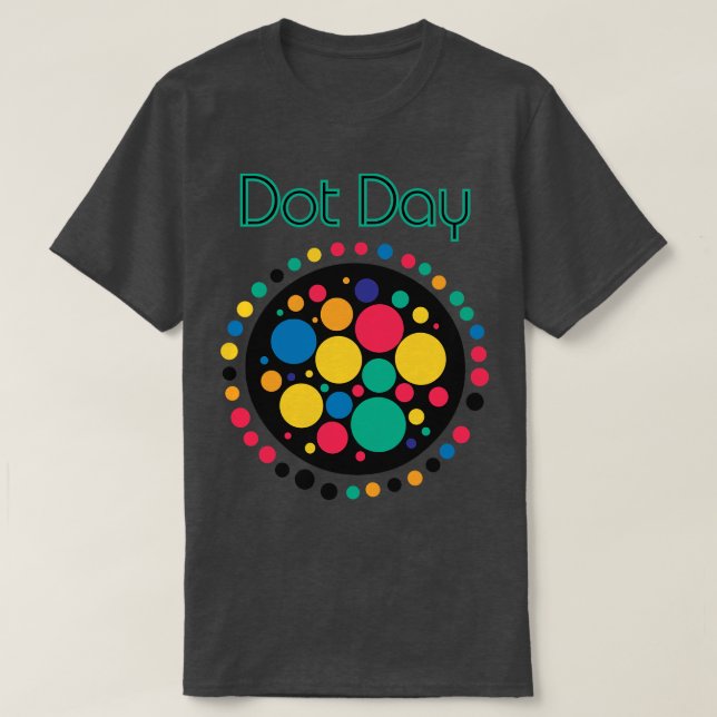 Internationell Dot Day Retro Bauhaus Design T Shirt (Design framsida)