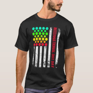 Internationell Dot Day USA flagga 15 september T Shirt
