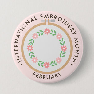 Internationell Embroidery Month Knapp