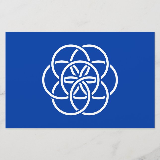 Internationell Flagga av Planet Earth Brevpapper (Framsida)