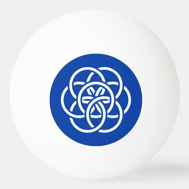Internationell Flagga av Planet Earth Pingisboll (Framsidan)