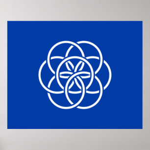 Internationell Flagga av Planet Earth Poster