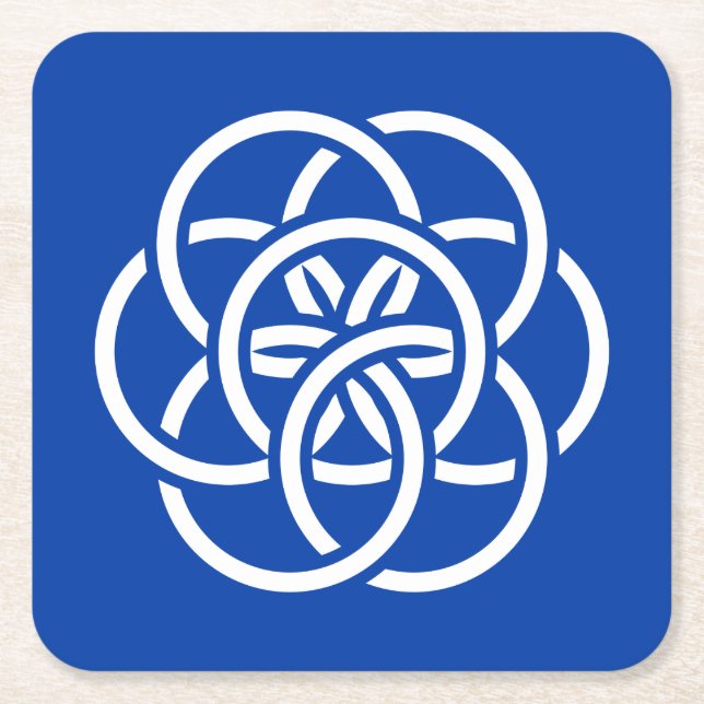 Internationell Flagga av Planet Earth Underlägg Papper Kvadrat (Framsidan)