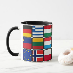 Internationell Flagga Collection, världs flaggor Mugg