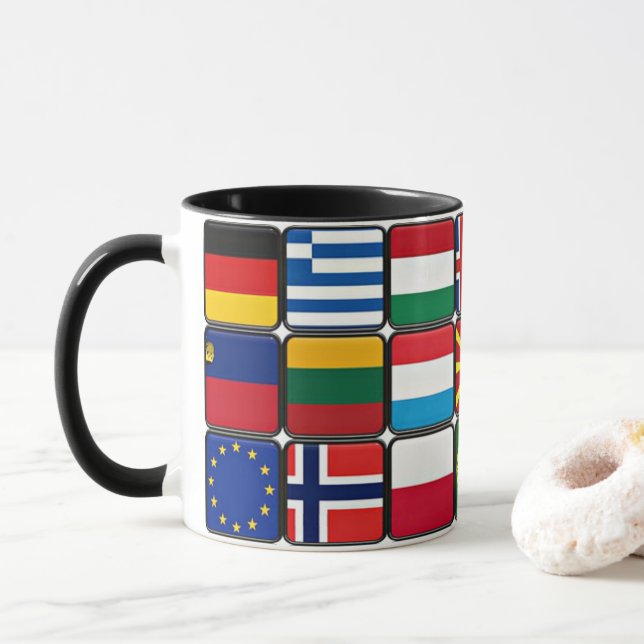 Internationell Flagga Collection, världs flaggor Mugg (Med munk)