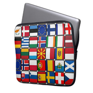 Internationell flaggkollektion, världens flaggor laptop fodral