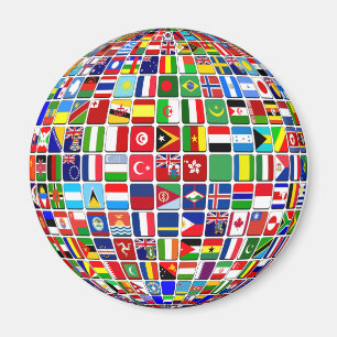 Internationell Flaggor Magnet
