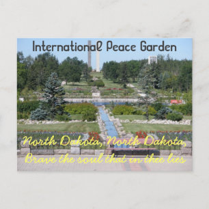 Internationell fredGarden/North Dakota vykort