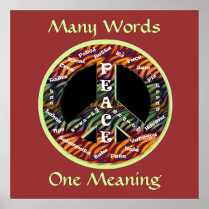 Internationell Fredstecken Poster