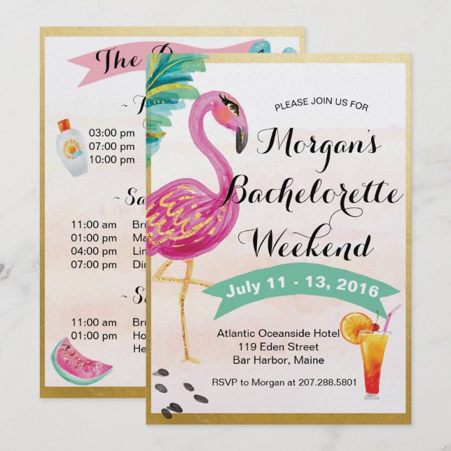 Internationell inbjudan till flickor Helg (Fram/baksida)