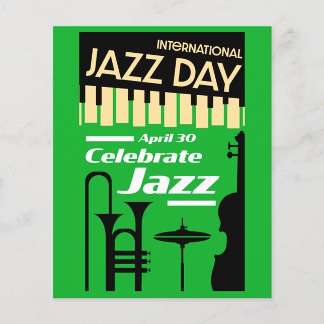Internationell jazz dag 30 april flygblad (Framsidan)