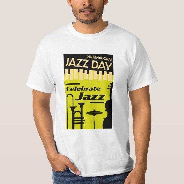 Internationell jazz dag 30 april T-Shirt (Framsida)