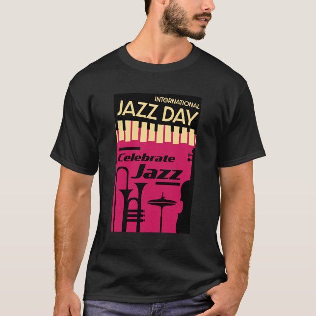 Internationell jazz dag 30 april T-Shirt (Framsida)