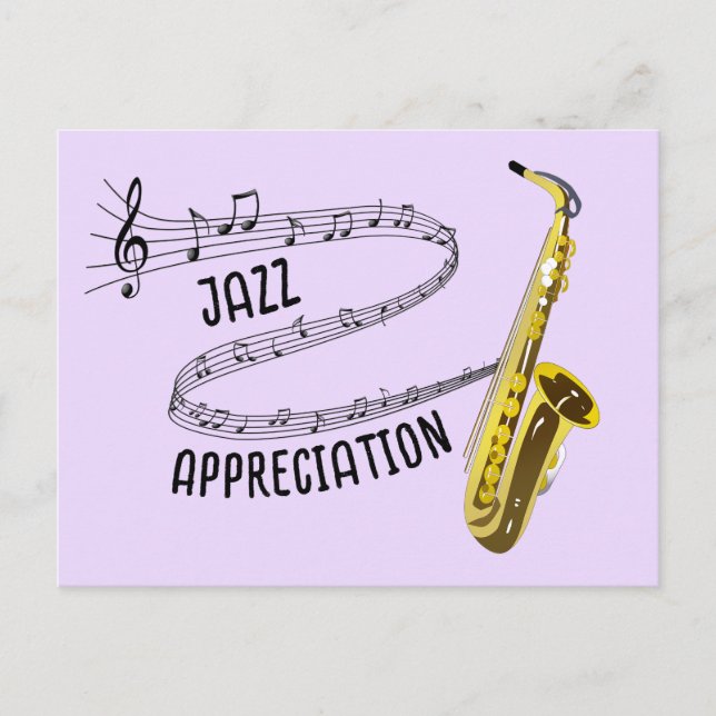 Internationell Jazz-uppskattning Vykort (Framsida)