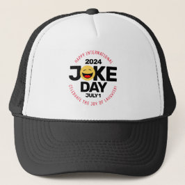 Internationell Joke Day Laughing Ansikte Keps