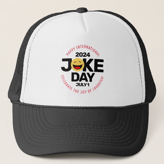 Internationell Joke Day Laughing Ansikte Keps (Framsida)