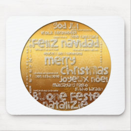 Internationell jul Navidad Hälsning Mousepad Musmatta