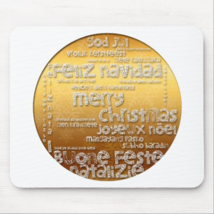 Internationell jul Navidad Hälsning Mousepad Musmatta