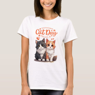internationell kattdag t shirt