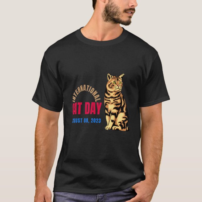 internationell-kattdag tshert t shirt (Framsida)