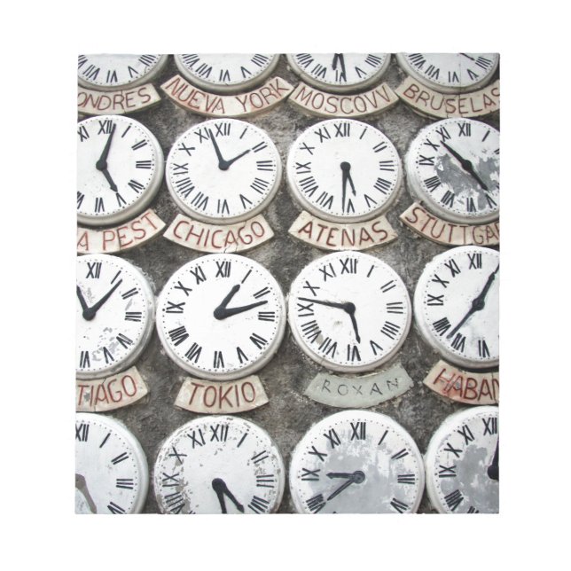 Internationell-klockor Anteckningsblock (Framsida)