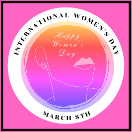 Internationell Kvinnodag 8 mars Knapp