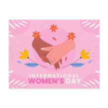 Internationell Kvinnodag 8 mars rosa söt