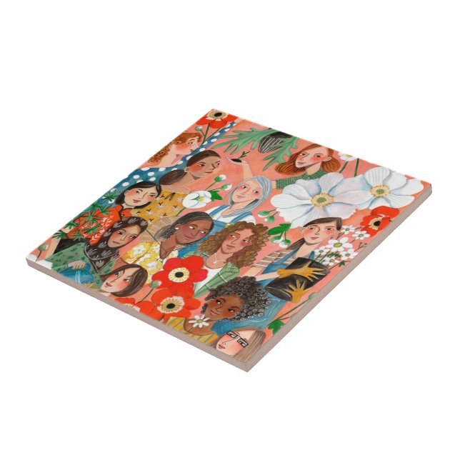 Internationell kvinnodag illustration Tote Bag Th Kakelplatta (Sidan)