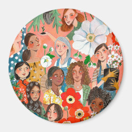Internationell kvinnodag magnet