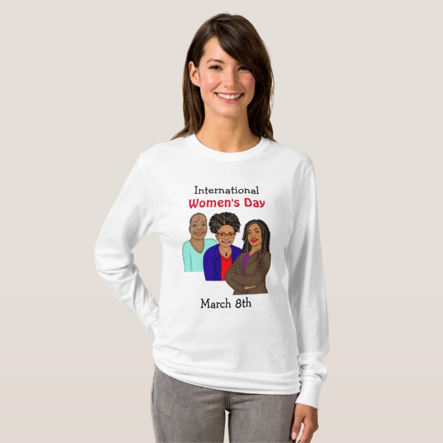 Internationell kvinnodag - Marcy 8:e T Shirt (Hel framsida)