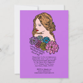 Internationell kvinnodag vacker Dam Party Inbjudningar