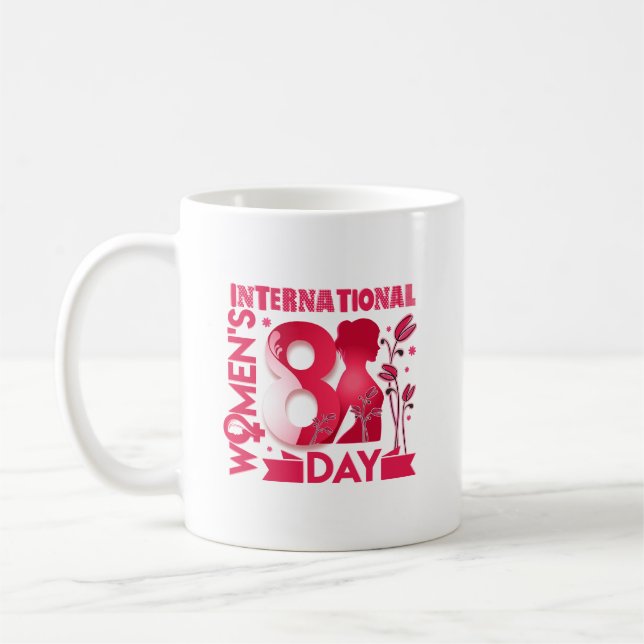 Internationell Kvinnodagen 2023 Kvinnodagen den 8  Kaffemugg (Vänster)