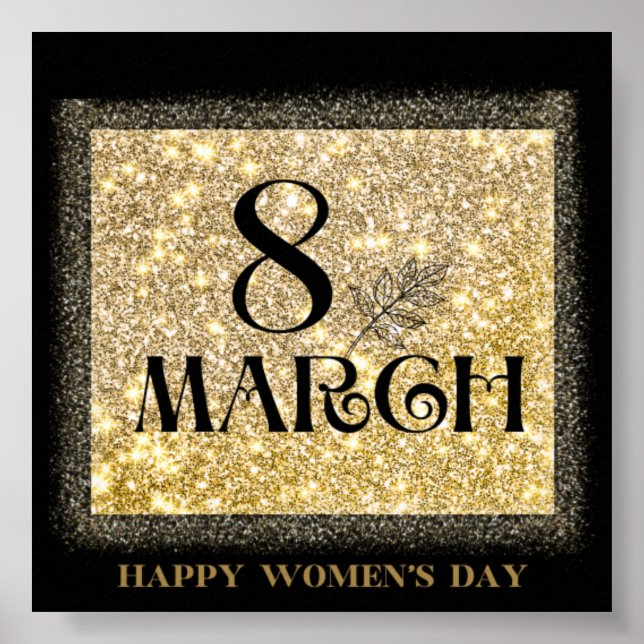 Internationell Kvinnodagen 2025: Firande Feminini Poster (Framsidan)