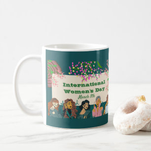 Internationell Kvinnodagen 8:e Blommigten Kaffemugg