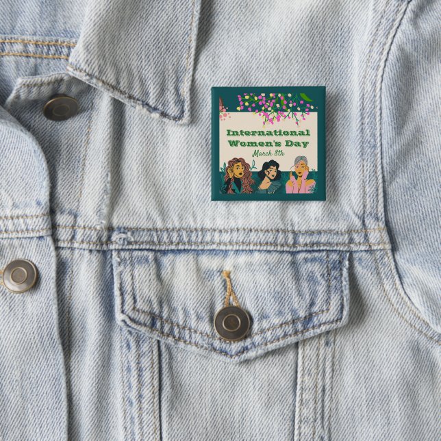 Internationell Kvinnodagen 8:e Blommigten Knapp (In Situ)